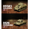 Czołgi zdalnie sterowane 1vs.1 dźwięk 1:30 U.S. M4A3 Sherman U.S. M26 Pershing RTR 2.4Ghz - Heng Long 3841-10