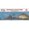 Model Plastikowy - ATLANTIS Models Statek Okręt 1:618 Bismarck German Battleship 16 Inch - AMCM3008