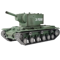 Czołg zdalnie sterowany ASG/IR/dźwięk/dym 1:16 Russia KV-2 RTR 2.4Ghz - Heng Long 3949-1B (P)