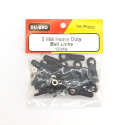 Snap kulowy 3mm Heavy Duty Ball Links (12 szt.) - DU-BRO #2322