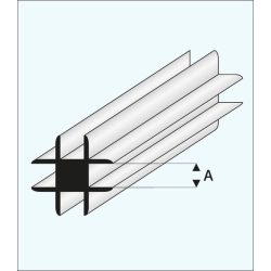 Profil Połączeniowy Krzyżowy plastikowy 3,0 x 1000 mm - MAQUETT