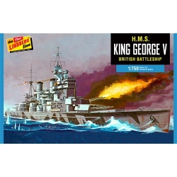 Model plastikowy - Łódź H.M.S. King George V British Battleship 1:750 - Lindberg Model plastikowy - Łódź H.M.S. King George V British Battleship 1:750 - Lindberg