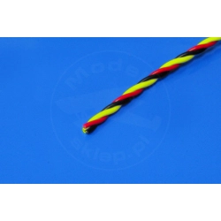 Przewód serwa trójżyłowy 3 x 0,13 mm/1 mb skręcony (HITEC)