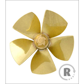 Śruba Mosiężna 5-łopatowa 45mm M4 - prawa (CW) - RABOESCH 151-09