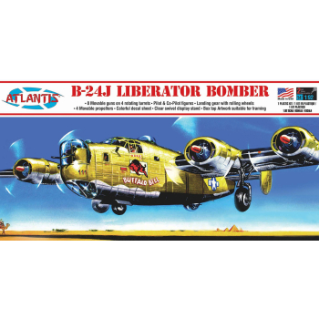 Model Plastikowy - ATLANTIS Models Samolot 1:92 B-24J Bomber Buffalo Bill with Swivel Stand - AMCH218
