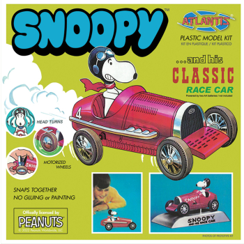 Model Plastikowy - ATLANTIS Models Figurka Samochód Snoopy and his Race Car - AMCM6894