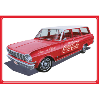 Model Plastikowy - Samochód 1:25 1963 Chevy II Nova Wagon COCA COLA w/Crates - AMT1353