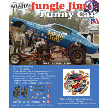 Model Plastikowy - ATLANTIS Models Samochód 1:25 1971 Jungle Jim Camaro Funny Car - AMCH1440