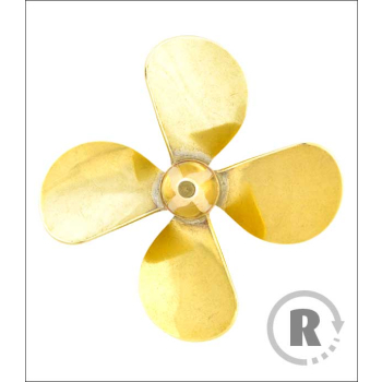 Śruba Mosiężna 4-łopatowa 30mm M3 - prawa (CW) - RABOESCH 147-09A