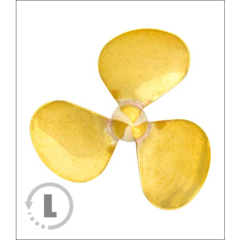 Śruba Mosiężna 3-łopatowa 30mm M3 - lewa (CCW) - RABOESCH 162-14A