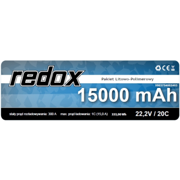 Redox 15000 mAh 22,2V 20C XT-90 - pakiet LiPo