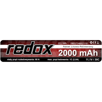Redox ASG 2000 mAh 11,1V 30C DEAN (scalony) - pakiet LiPo