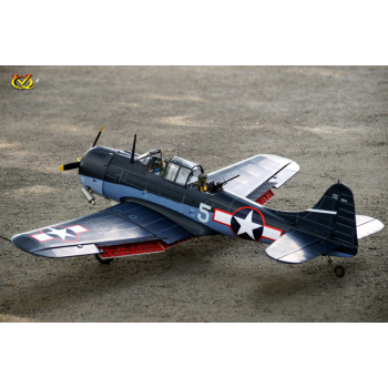 Samolot Dauntless SBD (klasa .46 EP-GP)(z pilotami i karabinami) ARF - VQ-Models