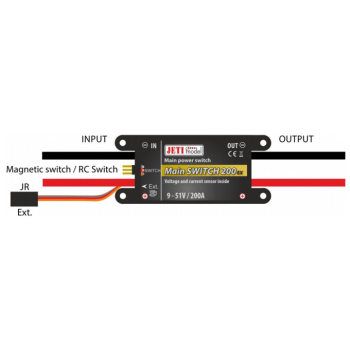 Elektroniczny przełącznik Main Switch 200 + przełącznik magnetyczny Magnetic Switch - Jeti Model