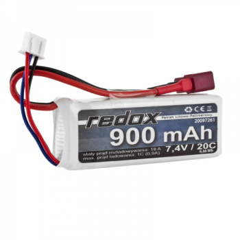 Redox 900 mAh 7,4V 20C DEAN - pakiet LiPo