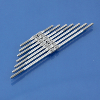 Śruba rzymska - aluminiowa radełkowana M2,5 x 50 mm MP-JET