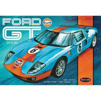 Model plastikowy - Samochód Gulf 2006 Ford GT 1:25 (Snap - do złożenia) - Polar Lights