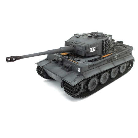 Czołg zdalnie sterowany IR/dźwięk 1:24 German Tiger 1 Late Painted Gray RTR 2.4Ghz - Heng Long 3841-11-L-G