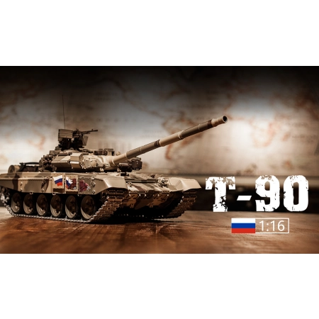 Czołg zdalnie sterowany ASG/IR/dźwięk/dym 1:16 Russia T-90 RTR 2.4Ghz - Heng Long 3938-1U (S)