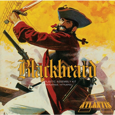 Model Plastikowy - ATLANTIS Models Figurka "Czarnobrody" Blackbeard Figure Kit Sqaure Box with Decals - AMC3002