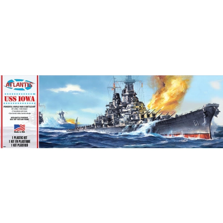 Model Plastikowy - ATLANTIS Models Statek Okręt 1:535 USS Iowa BB-61 Battaleship - AMCH369