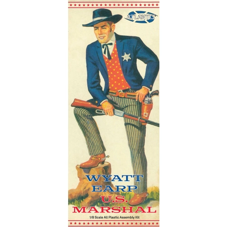 Model Plastikowy - ATLANTIS Models Figurka 1:8 U.S. Marshal Wyatt Earp Figure Model Kit - AMCP278