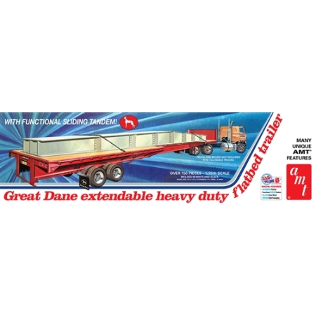 Model Plastikowy - Naczepa Great Dane Extendable Flat Bed Trailer - AMT1111