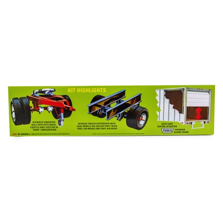 Model Plastikowy - Naczepa Double Header Tandem Van Trailers - AMT1132