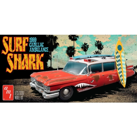 Model Plastikowy - Samochód 1:25 Surf Shark 1959 Cadillac Ambulance - AMT1242