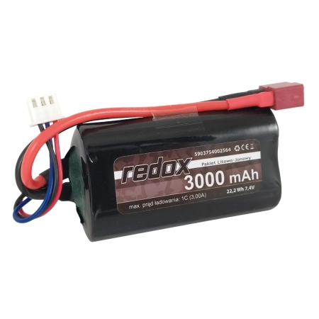Redox ASG 3000 mAh 7,4V DEAN (scalony) - pakiet Li-Ion