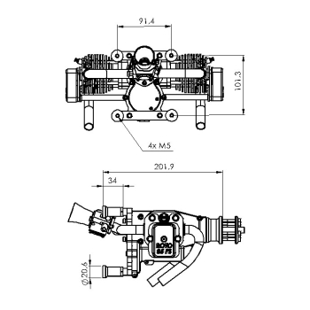 Łoże mocujące do silników 4-taktowych (03-0286) - ROTO Motor